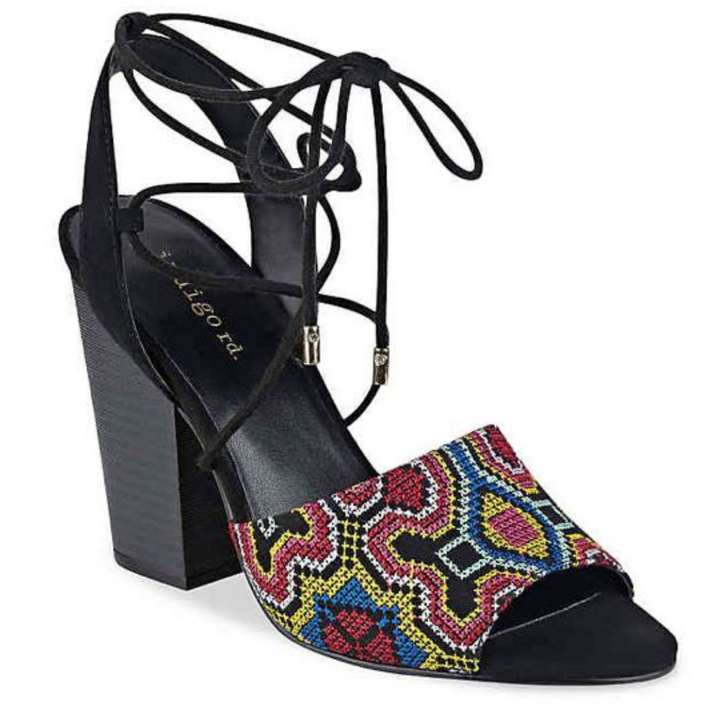 👠Colorful cross stitch sandal  Size 7.5M